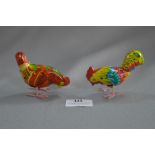 Two Tin Plate Clockwork Chickens