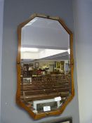 Oak Framed Bevelled Edge Wall Mirror