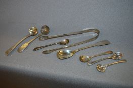 Assorted Silver Mustard and Sugar Spoons - Approx 98g Total