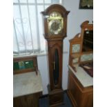 Oak Cased Grandmother Clock