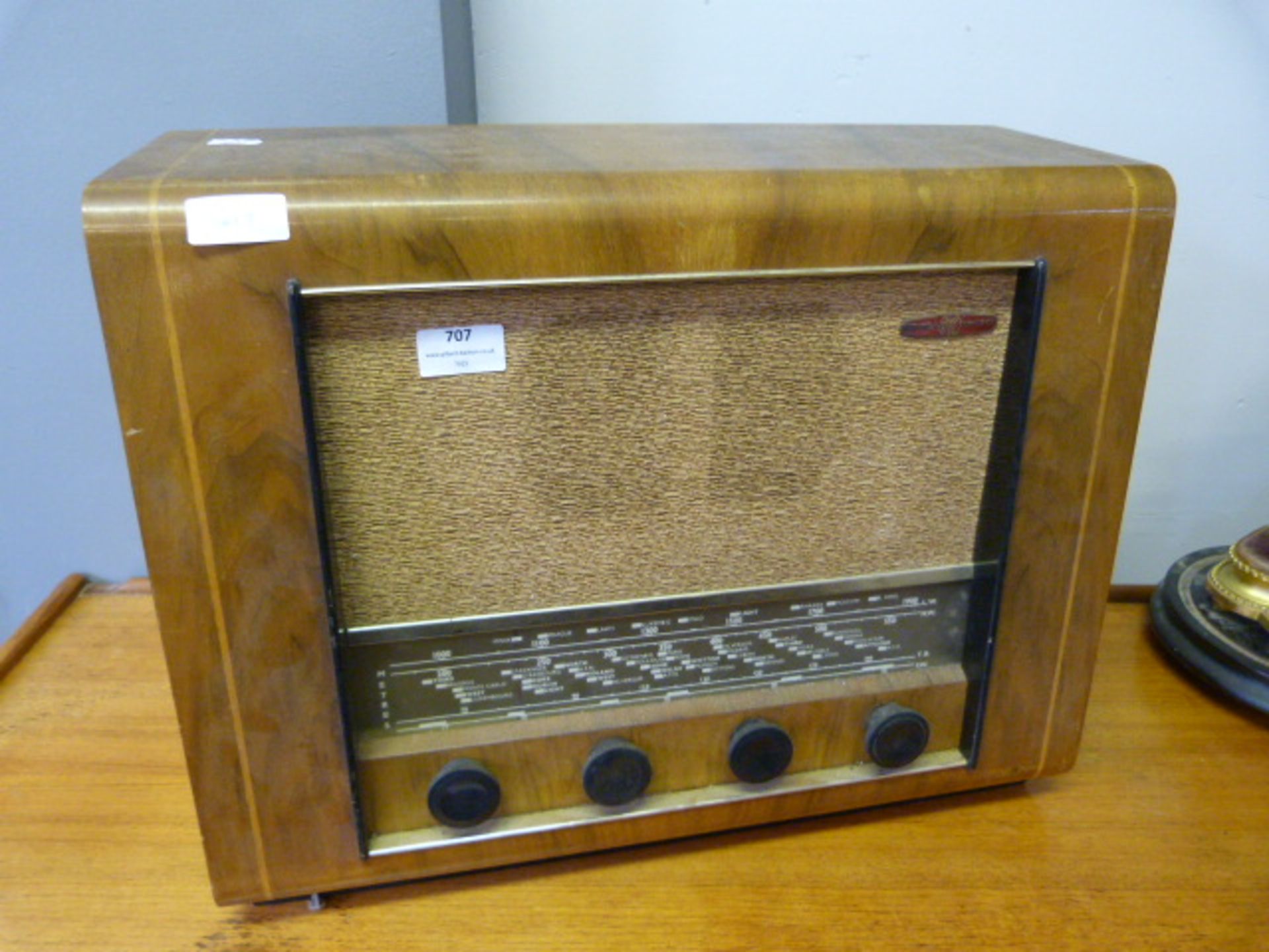 Walnut Cased Pye Radio