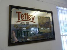 Framed Pub Mirror - Tetley Bitter
