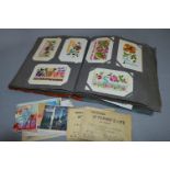 Album of WWI Themed Postcards Including Silks