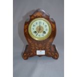 Victorian Mahogany Inlaid Mantel Clock with Striki