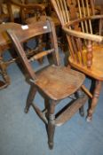 Child's Oak and Elm Highchair