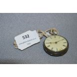 Small Silver Cased Pocket Watch