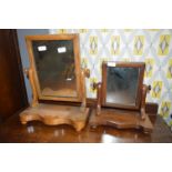 Two Victorian Mahogany Toilet Mirrors