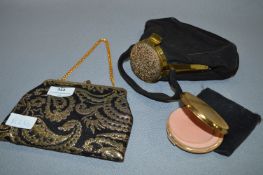 1950's Ladies Handbag and Stratton Compact