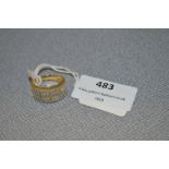 Gold 750 Diamond Banded Ring - 7g gross