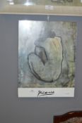 Mounted Picasso Print - Nude Lady