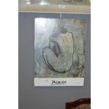 Mounted Picasso Print - Nude Lady
