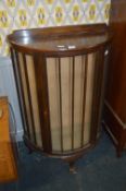 Mahogany Bow Fronted Display Cabinet