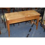 School Twin Desk with Brass Inkwells