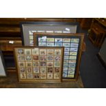 Three Framed Wills and Player's Cigarette Cards