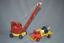 Triang Crane Model:KL44 and a Cement Mixer
