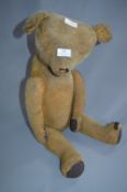 Large Straw Filled Plush Fur Humped Back Teddy Bear