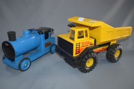 Tonka Tipper Truck and Triang Express Train Engine