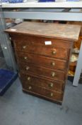 Pine Five Height Collector Cabinet of Drawers