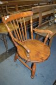 Oak Ibex Stickback Armchair