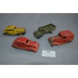 Two Japanese Tin Plate Cars,Triang Car and a Dinky