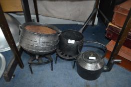 Cast Iron Cookware, Kettle, Pan, Cooking Pot and Trivets