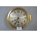 WWII German Kriegsmarine Brass Cased U-Boat Clock No.3986