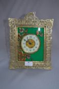 Decorative Brass Framed Mantel Clock