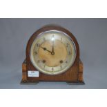 Walker & Hall Oak Cased Mantel Clock
