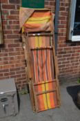 Pair of Beech Deck Chairs