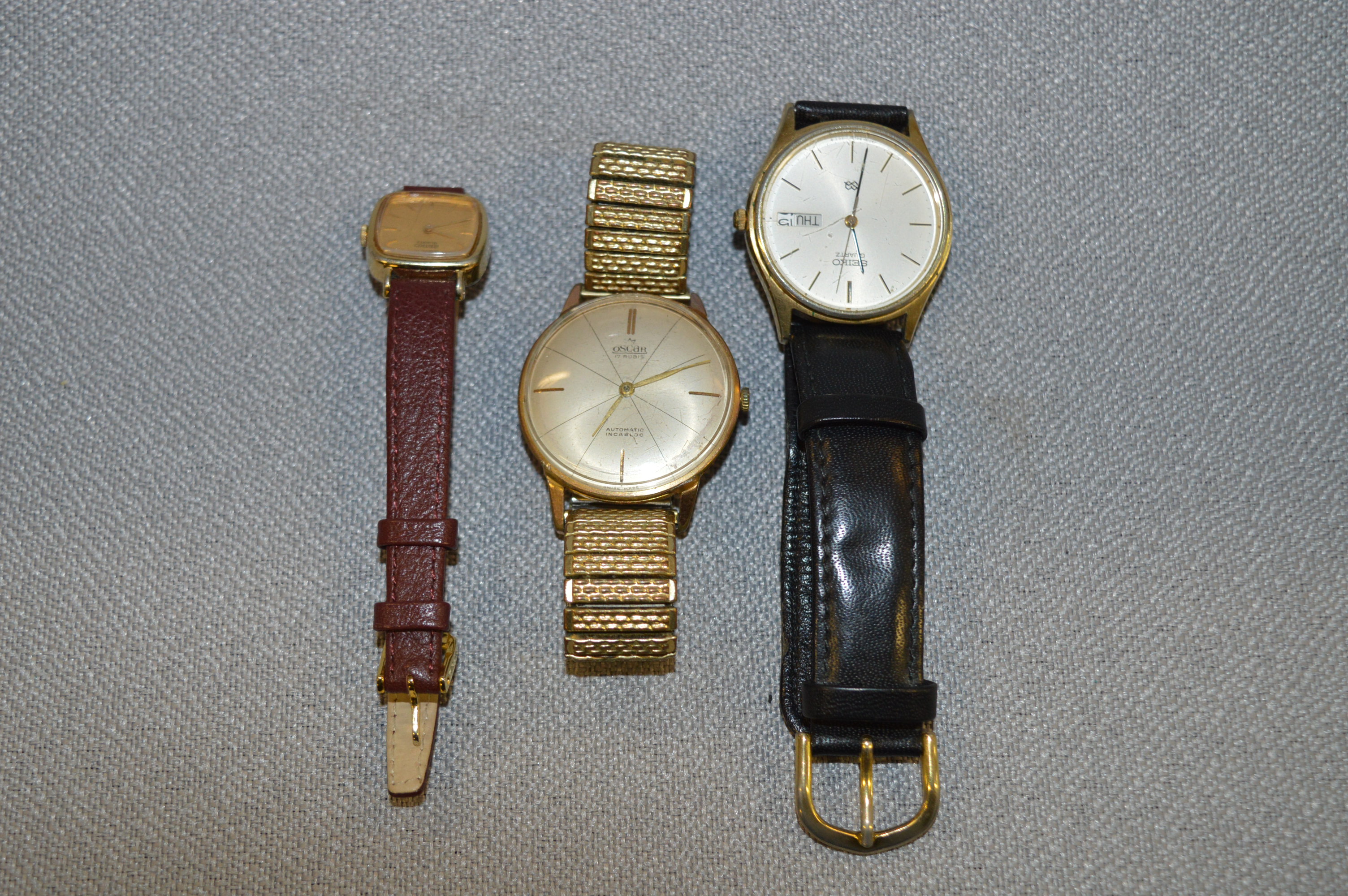 Two Gents Wristwatches and a Ladies Wristwatch Seiko and Oscar