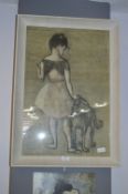 Framed Picasso Print - Girl with Dog