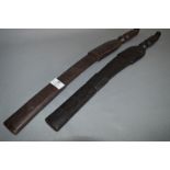 Pair of Middle Eastern Decorative Leather Cased Swords