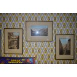 Set of Three Framed Coloured Prints - Venetian Scenes