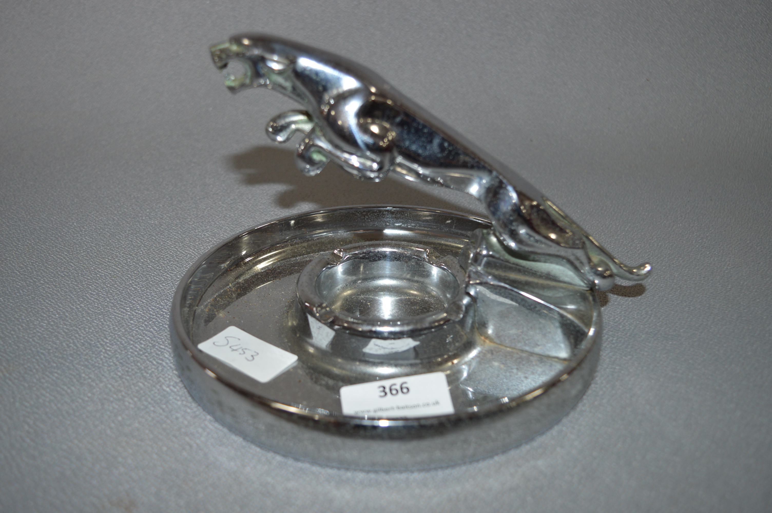 Chrome Jaguar Car Mascot Ashtray