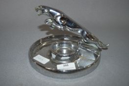 Chrome Jaguar Car Mascot Ashtray