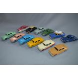 Twelve Dinky Diecast Motorcars