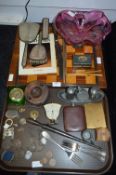Chess Board, Glass Dish, Collectibles, Medallions, etc.