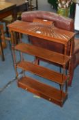 Reproduction Mahogany Four Tier Shelf Unit with Single Drawer