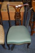 Edwardian Inlaid Low Chair