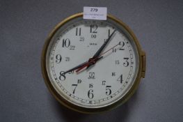 Smith's Brass Battery Operated Ships Clock