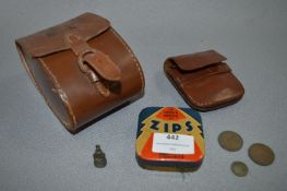 Military Leather Pouch for B. Lloyd and Medal Ribbons