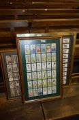 Framed Player's and Churchmen Cigarette Cards