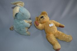 Plush Fur Teddy Bear and Rabbit