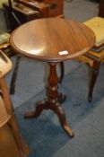 Victorian Mahogany Circular Topped Pedestal Side Table