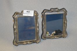 Pair of Hallmarked Silver Photo Frames 12.5cm Tall