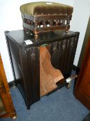 Ebonised Music Cabinet with Five Fold Out Drawers