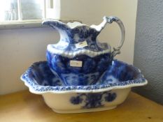 Blue & White Jug and Wash Bow