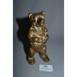 Cast Brass Bear Money Bank