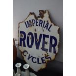 Enameled Metal Sign - Rover Imperial Cycles