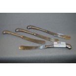 Set of Four Silver Handled Cake Knives - Sheffield 1901